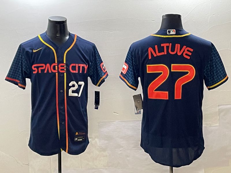 Men Houston Astros #27 Altuve Blue City Edition Elite 2025 Nike MLB Jersey style 2->houston astros->MLB Jersey
